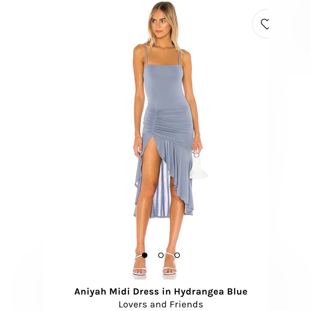 Lovers and Friends - Aniyah Midi Dress in Hydrangea Blue
